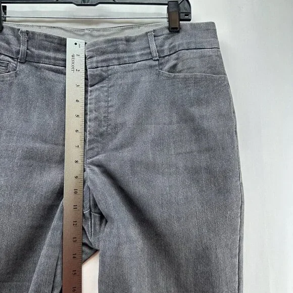 Gloria Vanderbilt Jeans Size14 Classic Straight Stretch Denim Cotton Blend Gray - Picture 9 of 11